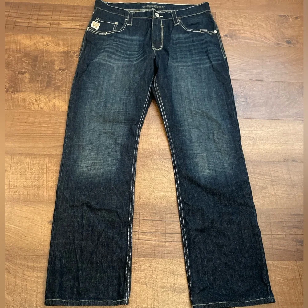 Cinch Carter 2.4 Performance Jeans Relaxed Dark Stone EUC WhiteLabel Men’s 33x32